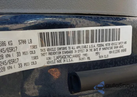 2010 Jeep Grand Cherokee Laredo from USA, damaged, VIN 1J4PS4GK7AC144002